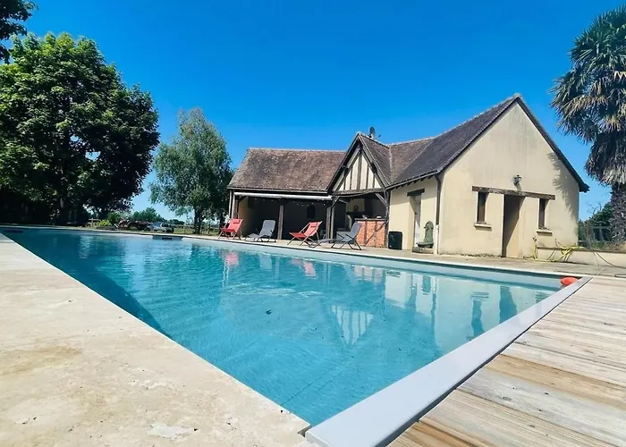 évasion Champêtre : Maison Avec Piscine, Tennis, Et étang Au Cœur De 50 Hectares De Forêt - Fr-1-410-307 *